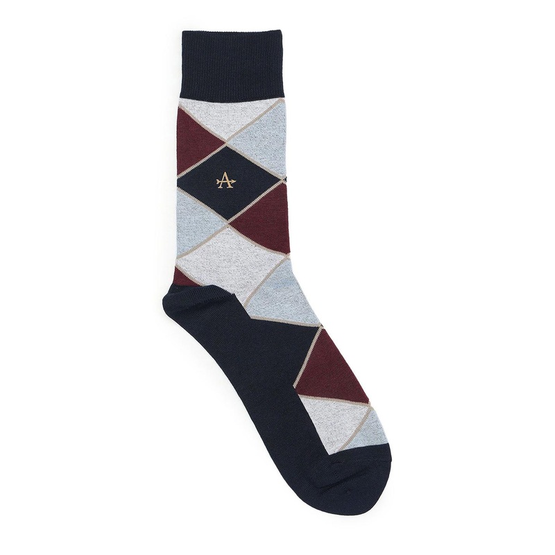 Arrow Men Checked Pure Cotton Calf Length Socks