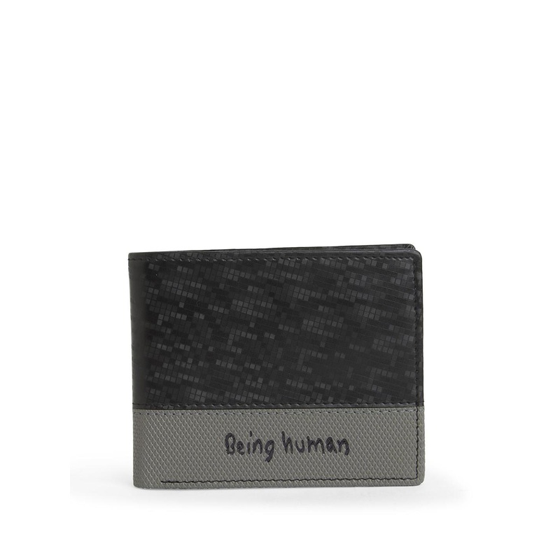 Being Human Men Geometric Printed Leather Two Fold Wallet