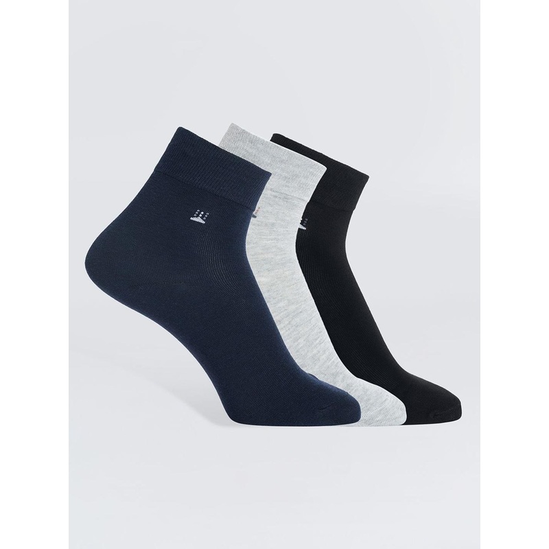 Camey Men Pack Of 3 Assorted Cotton Ankle-Length Socks