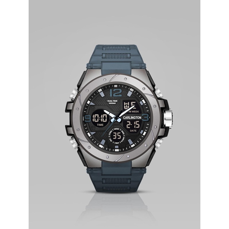 CARLINGTON Men Analogue and Digital Multi Function Watch Endurance 9105 Teal_2