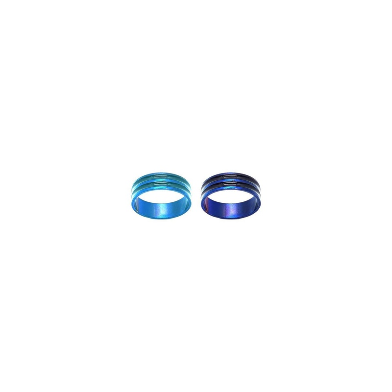 Dynamic Retail Global Set of 2 Rings for Men & Women, Blue-Multicolor Alloy Ring ()
