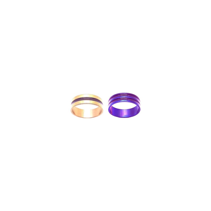 Dynamic Retail Global Set of 2 Rings for Men & Women, Gold-Multicolor Alloy Ring ()