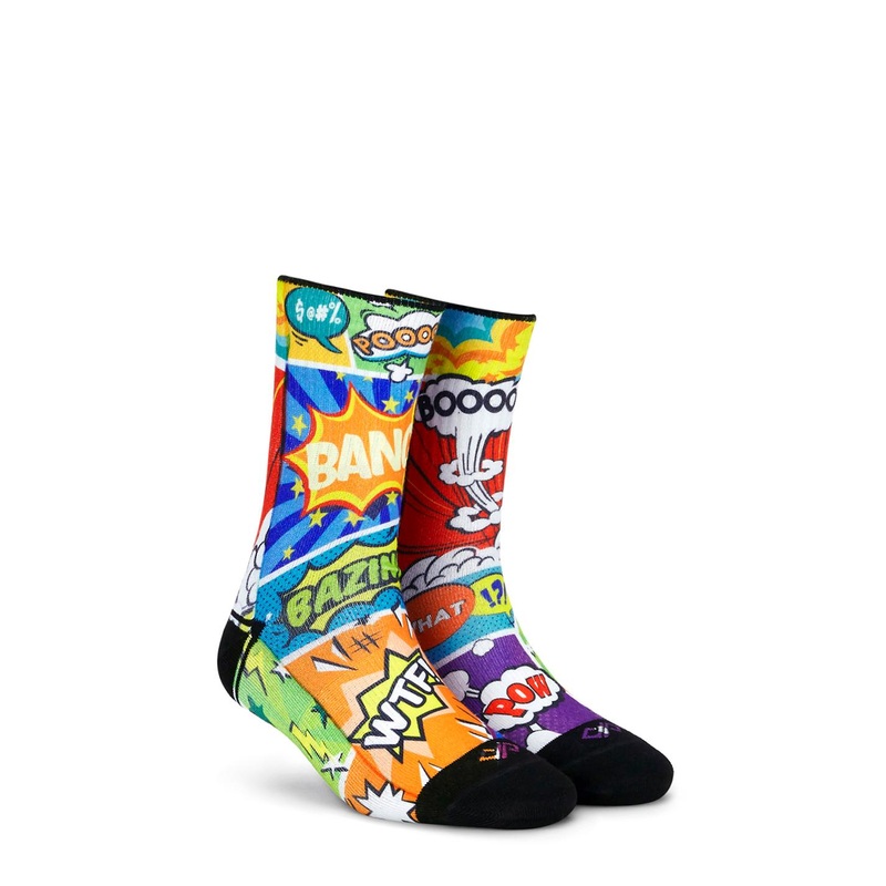 Dynamocks Unisex Multicolour Comic Crash Crew Length Socks