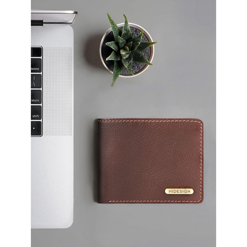 Hidesign Men Brown Leather Solid Two Fold Leather Wallet