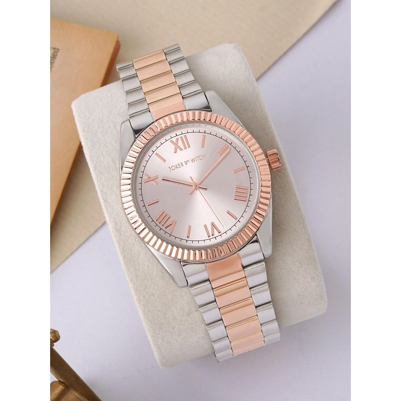 JOKER & WITCH Men Round Dial &  Stainless Steel Bracelet Style Straps Watch AMWW704