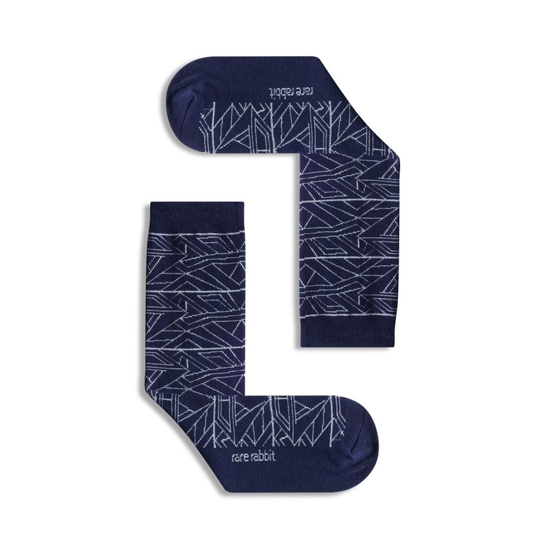 RARE RABBIT SYNC Men Printed Ankle-Length Socks