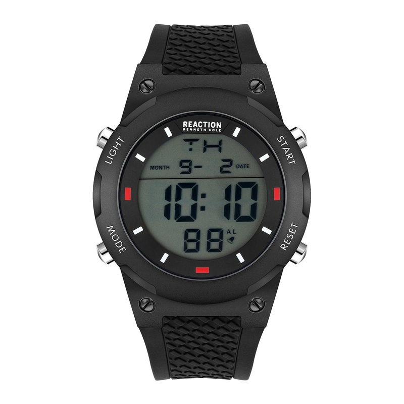 REACTION KENNETH COLE Men Black Dial & Black Straps Digital Watch KRWGP2194302
