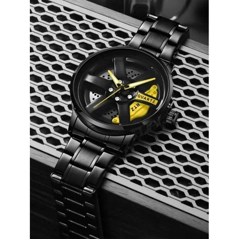 SELLORIA Patterned Dial & Stainless Steel Straps Analogue Watch