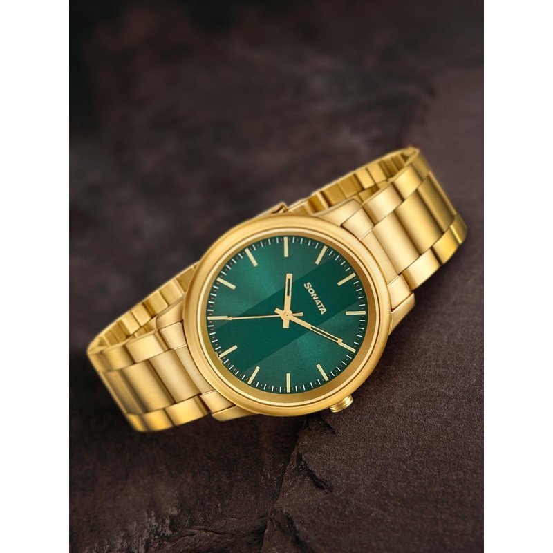 Sonata Men Green Analogue Watch 7134YM04