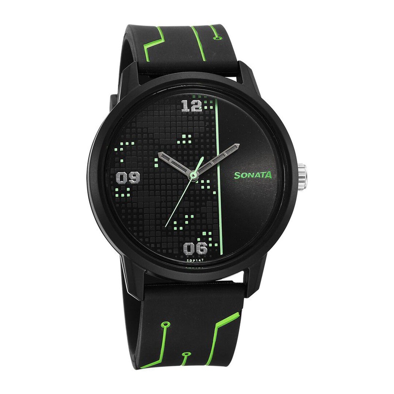 Sonata Men Printed Dial Analogue Watch 77085PP21W