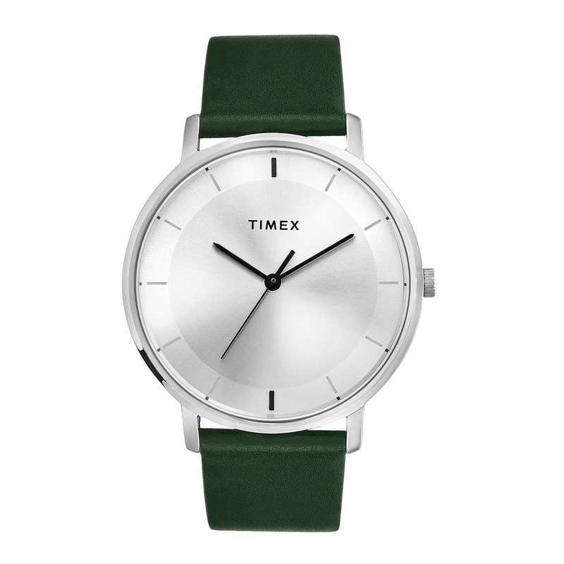 Timex Men Printed Dial & Leather Straps Analogue Watch TW0TG8013