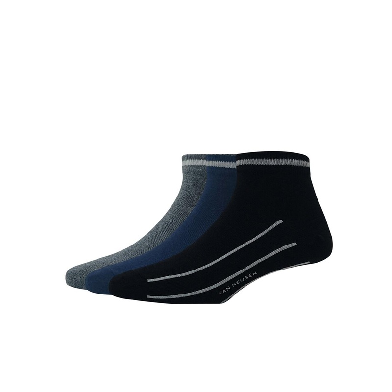 Van Heusen Men Pack Of 3 Striped Ankle Length Socks
