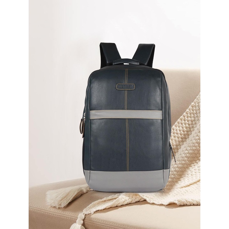 Veneer Unisex Colourblocked Laptop Backpack