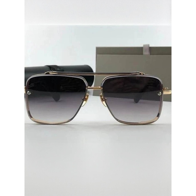 Arzonai Unisex Black Lens & Gold-Toned with UV Protected Lens