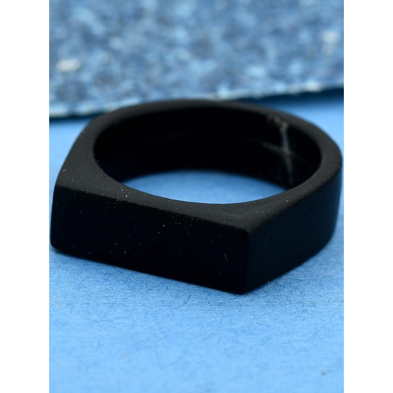 Brass Black Coated Rectangle shape Fashion fingerring Men Women