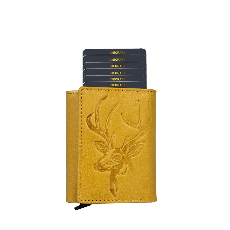 DOECRAFT Men Printed Leather Three Fold Wallet