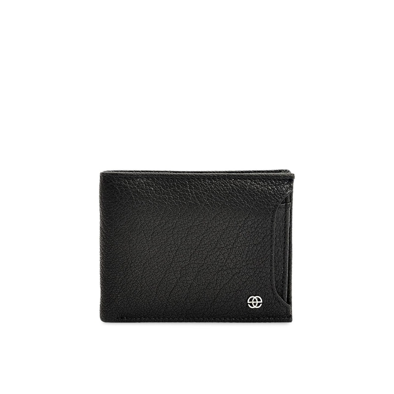 Eske Men Black Solid Leather Wallet