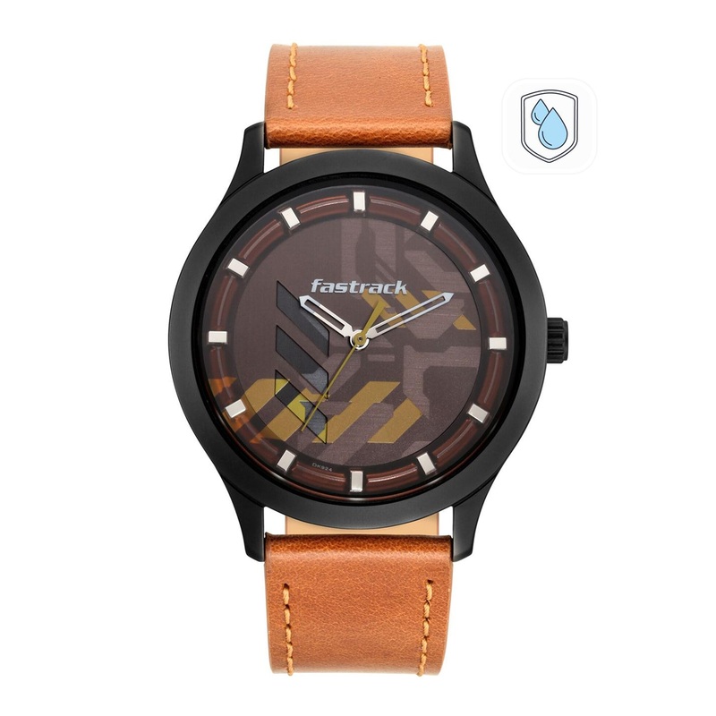 Fastrack Men Brown Analogue Watch 3250NL02