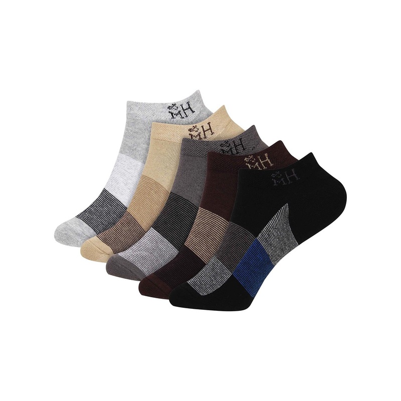 Mast & Harbour Pack Of 5 Patterned Ankle Length Socks