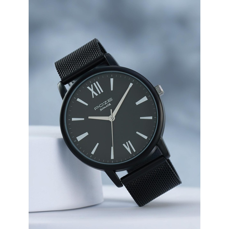 Sonata Poze Men Bracelet Style Straps Analogue Watch SP70039KM01W