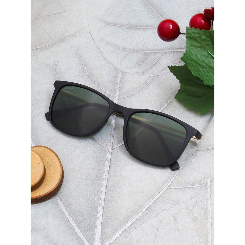 Ted Smith Unisex Wayfarer Sunglasses with Polarised and UV Protected Lens TROY_C2