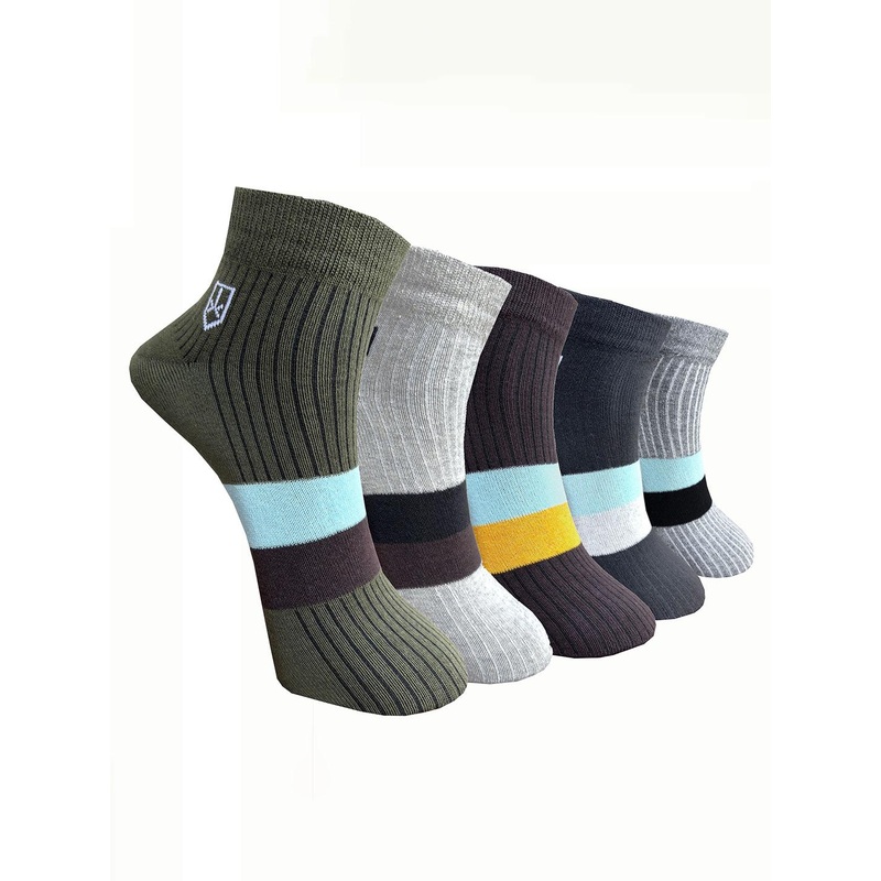 The Roadster Lifestyle Co Pack Of 5 Striped ankle-Length Socks