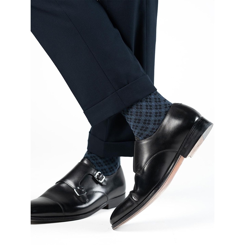 Theater Men Plaid Dress Socks