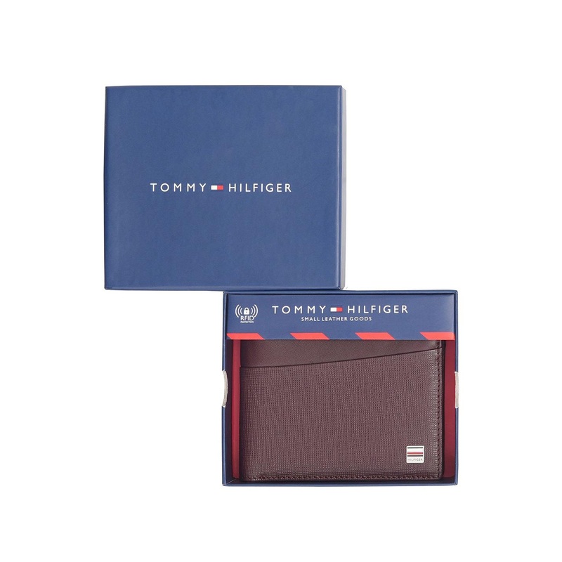 Tommy Hilfiger Men Textured Leather Two Fold Wallet