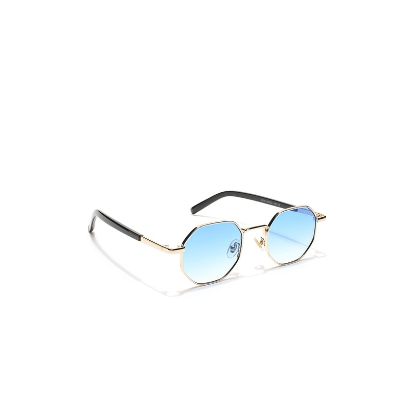 Voyage  Blue Lens & Gold-Toned Round Sunglasses with UV Protected Lens (2206MG3773)