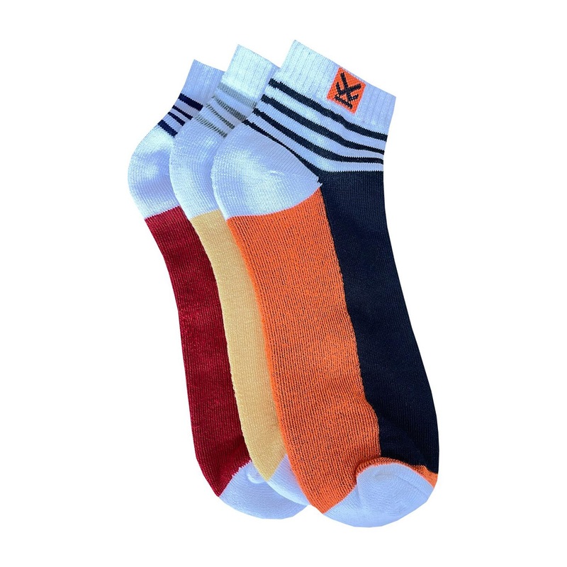 WROGN Men Pack Of 3 Colour-Blocked Cotton Socks