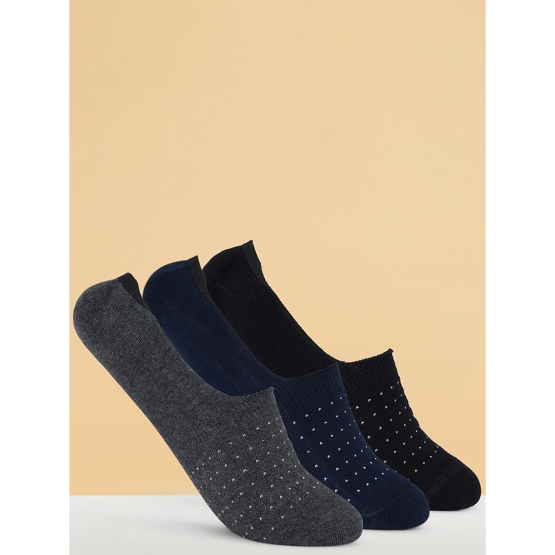 Ajile by Pantaloons Men Pack Of 3 Micro Ditsy Patterned Shoe Liners