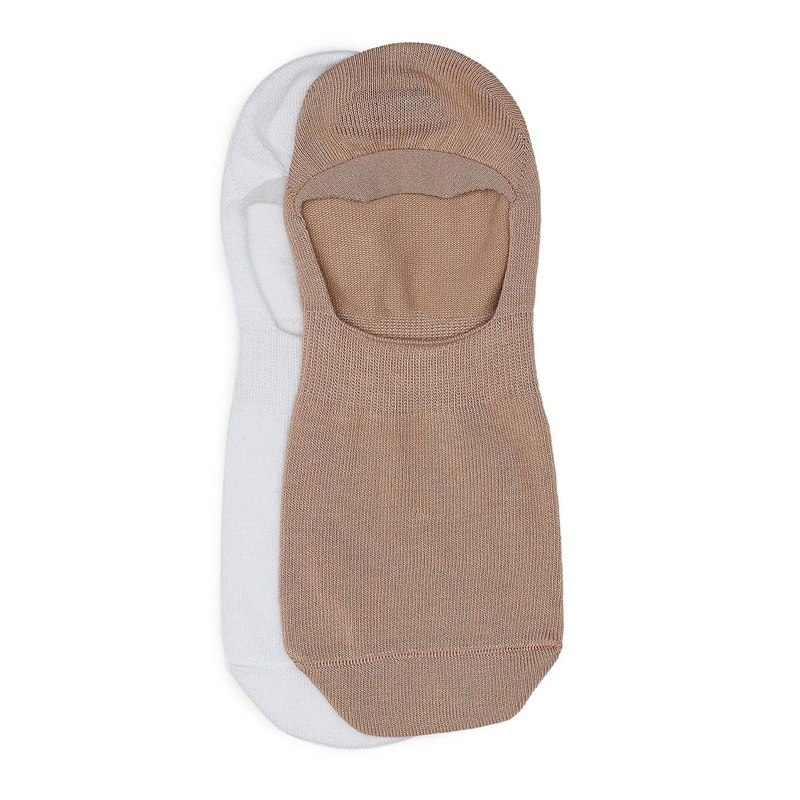 Arrow Men Pack Of 2 Pure Cotton Shoe Liners Socks