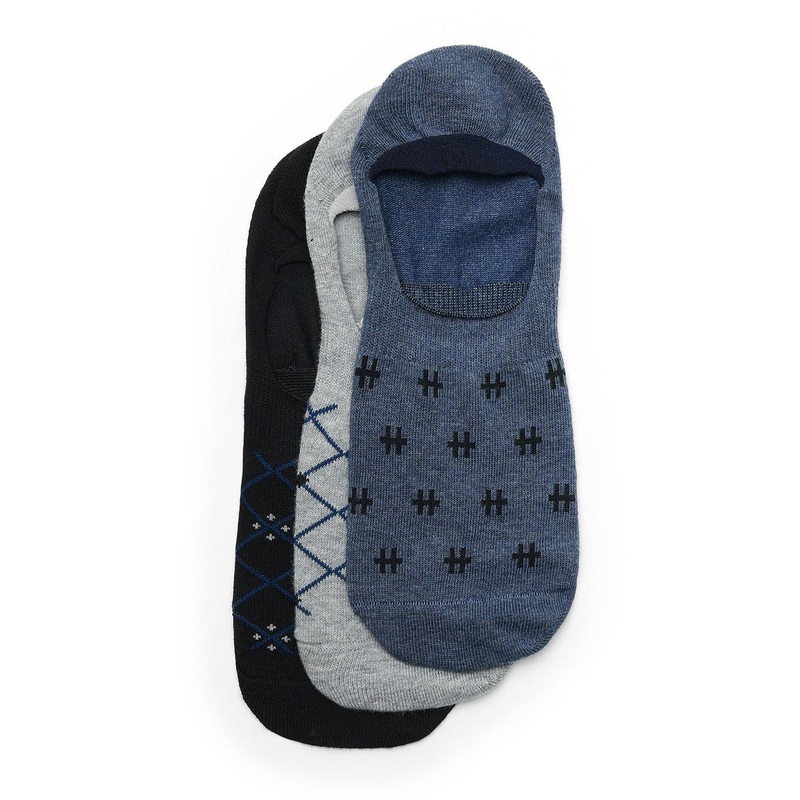 Arrow Men Pack Of 3 Patterned Pure Cotton Shoe Liner Socks