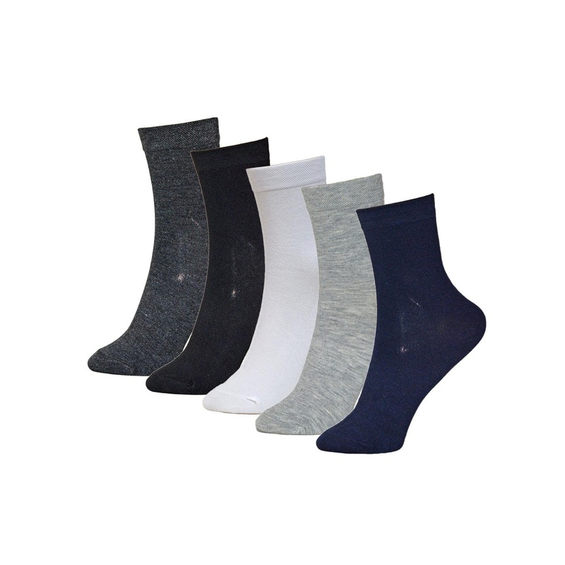 BAESD Men Pack Of 5 Pure Cotton Ankle-Length Socks