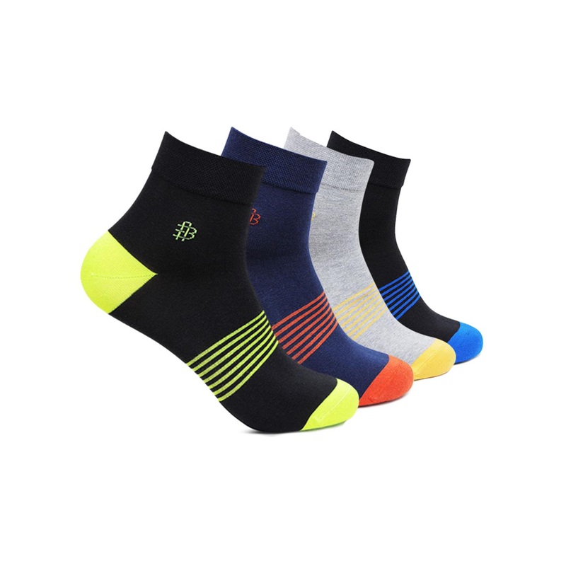 Bonjour Men Set of 4 Multicoloured Socks