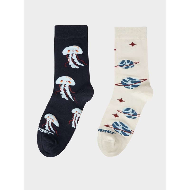bummer Pack Of 2 Unisex Patterned Bamboo Socks