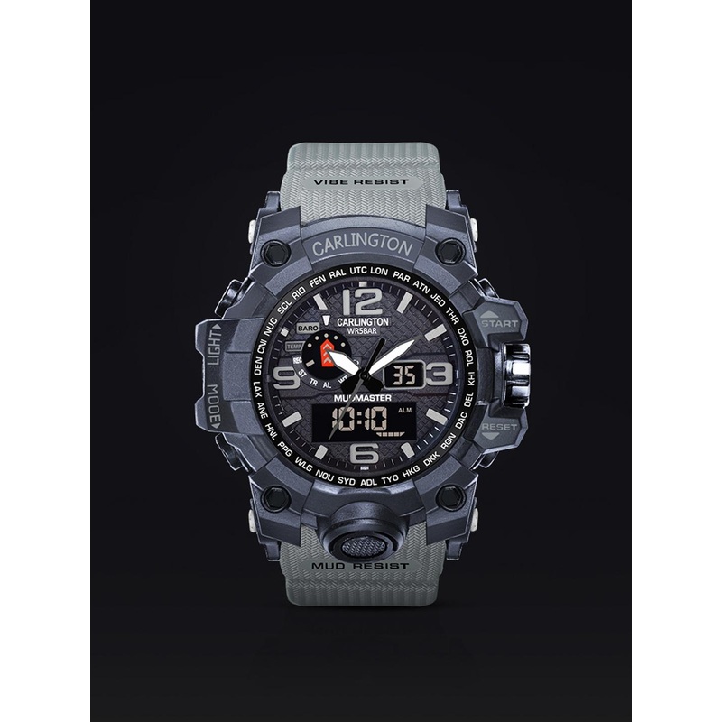 CARLINGTON Analogue and Digital Watch CT 3344 Grey