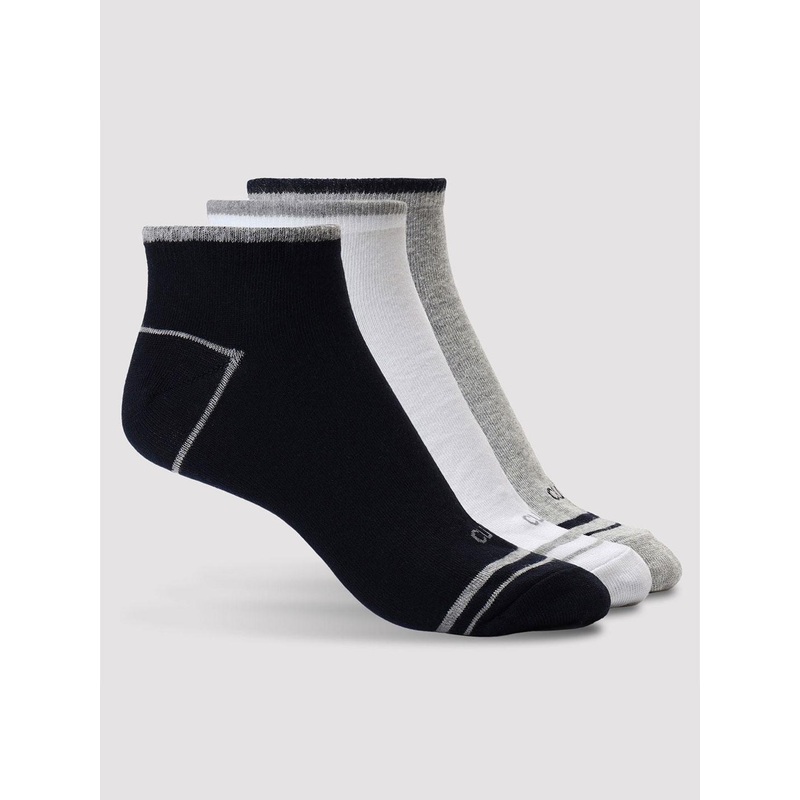 CULT Men Pack of 3 Ankle Length Cotton Socks Multi Colour