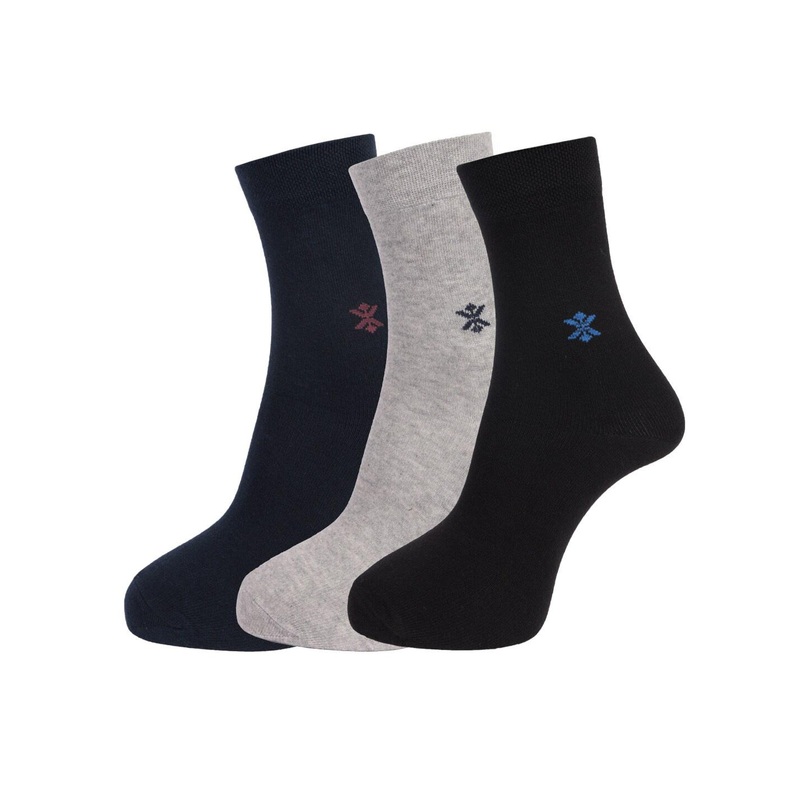 Dollar Socks Men Pack Of 3 Assorted Above Ankle Length Cotton Socks
