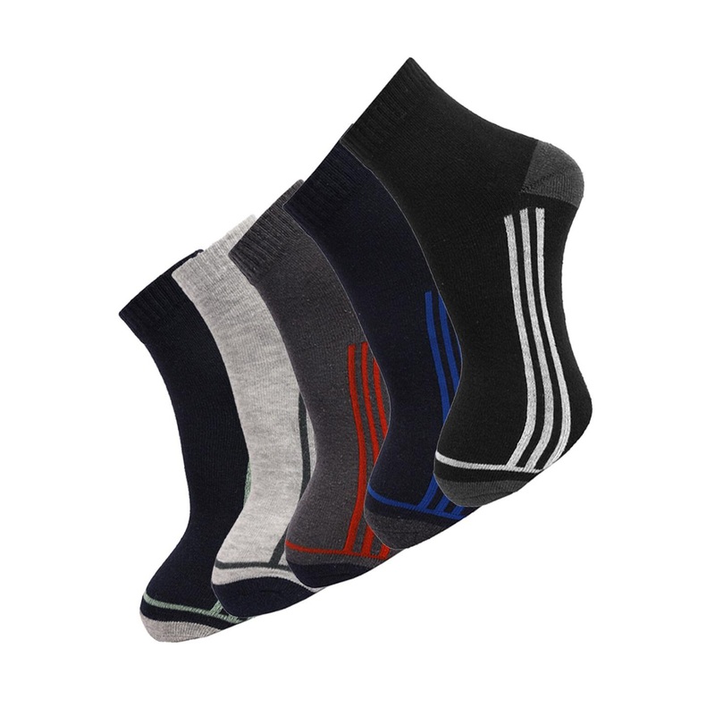Dollar Socks Men Pack of 5 Assorted Ankle Length Socks