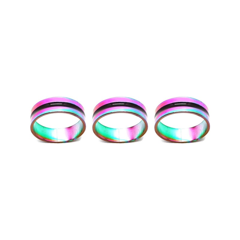 Dynamic Retail Global Set Of 3 Unisex Multi Color Ring