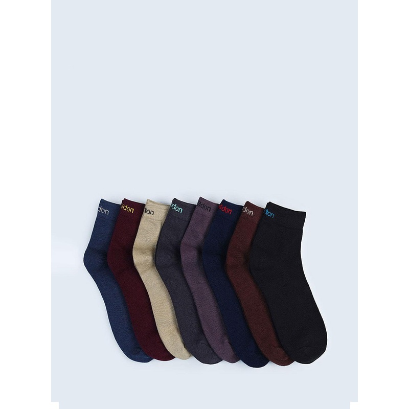 FABdon Men Pack Of 8 Ankle-Length Socks