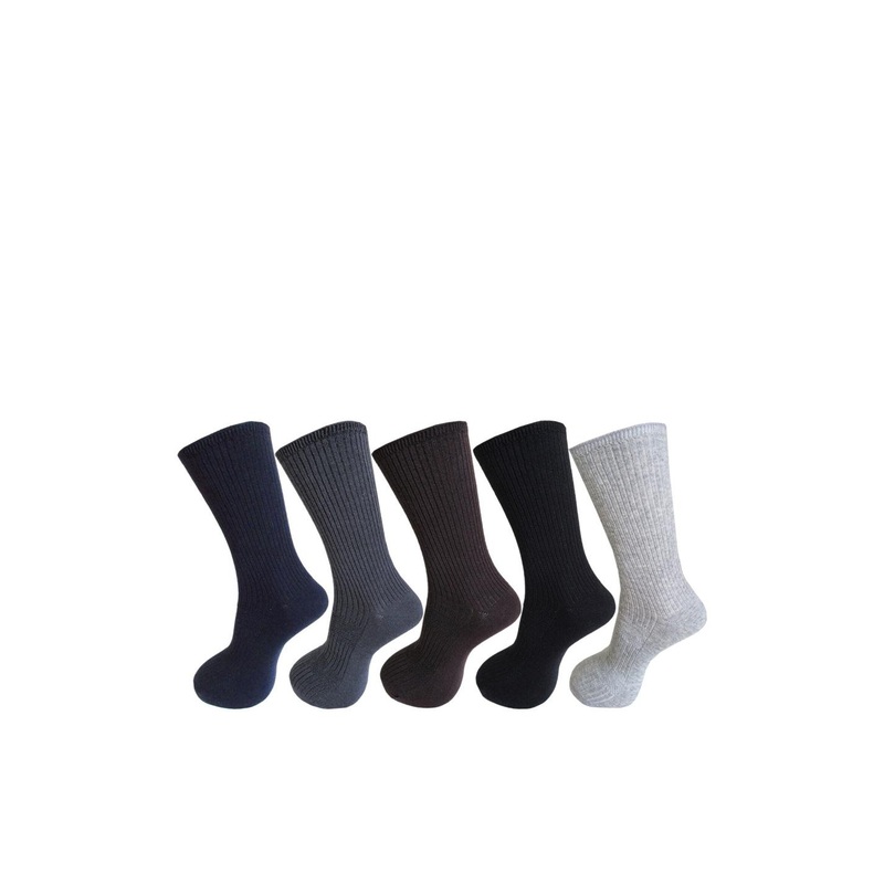 RC. ROYAL CLASS Men Pack Of 5 Solid Calf Length Socks