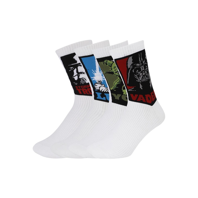 Socksxpress Men Pack Of 4 Star Wars Printed Above Ankle-Length Socks