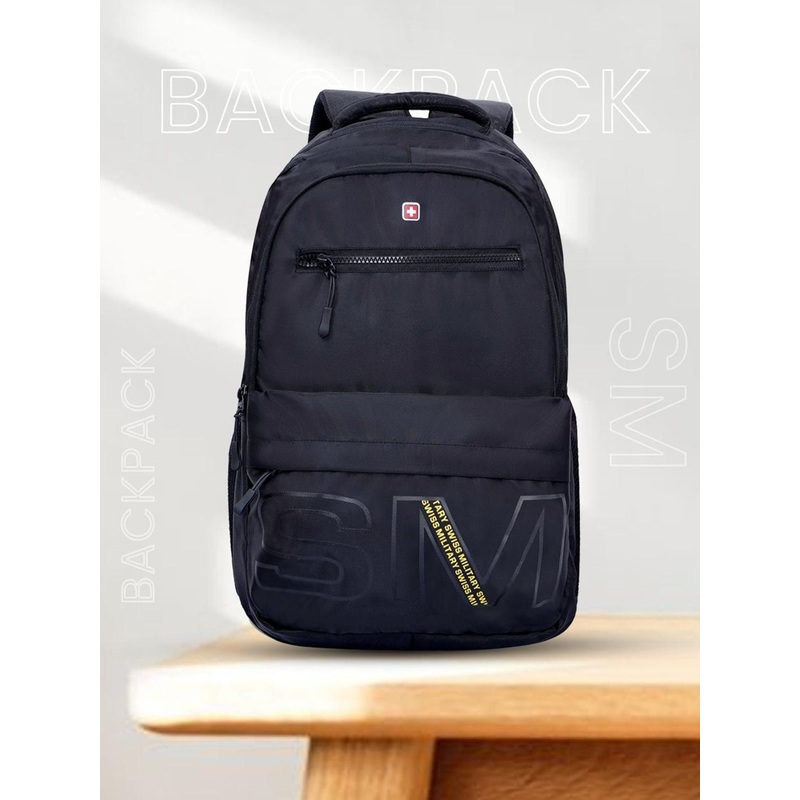 SWISS MILITARY Unisex Typography Printed Backpack