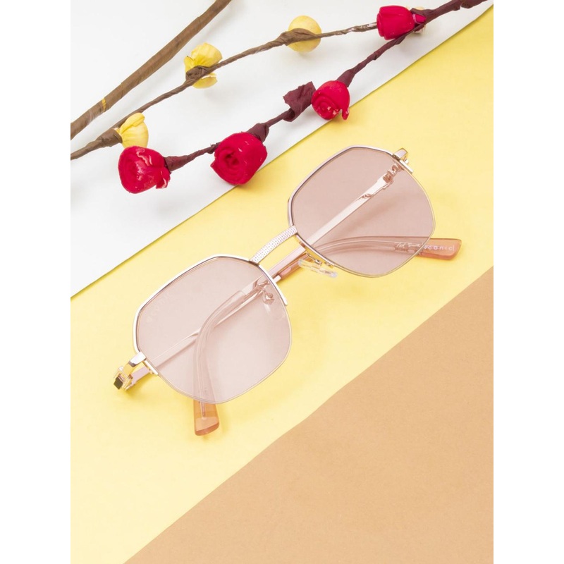 Ted Smith Unisex Square Sunglasses with UV Protected Lens HEXON 3_C5