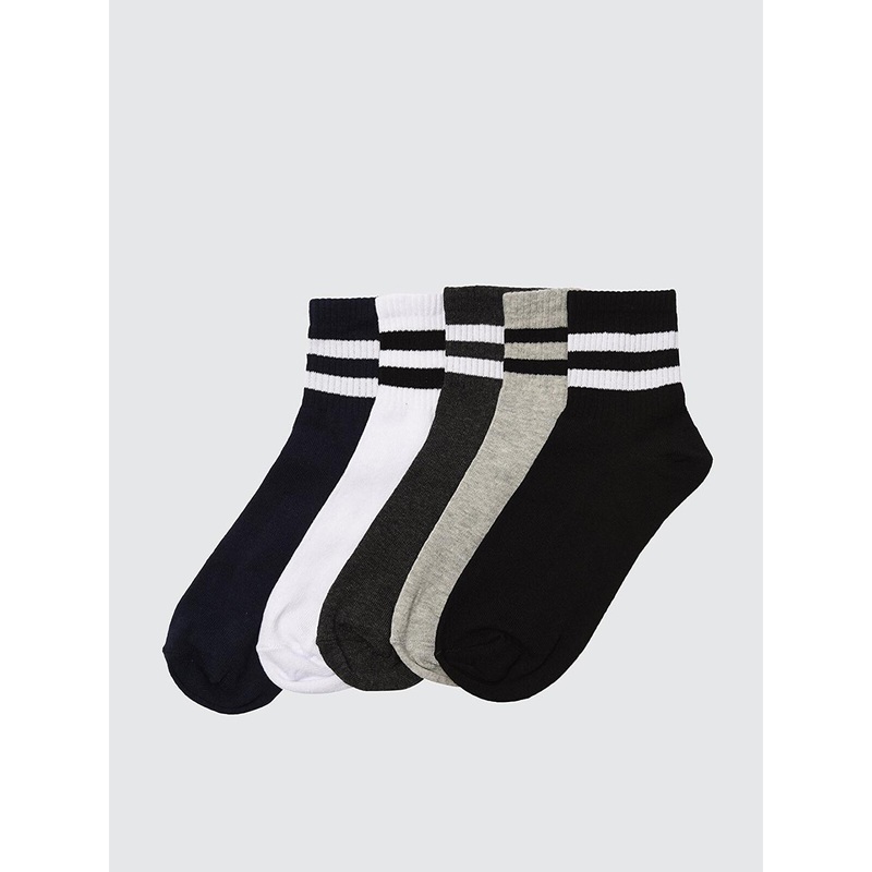 Trendyol Men Pack of 5 Striped Above-Ankle Socks