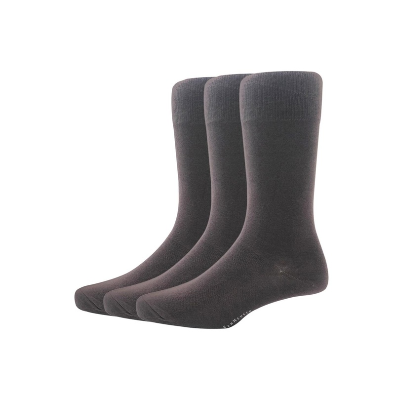 Van Heusen Men Pack Of 3 Brown Solid Calf-Length Socks