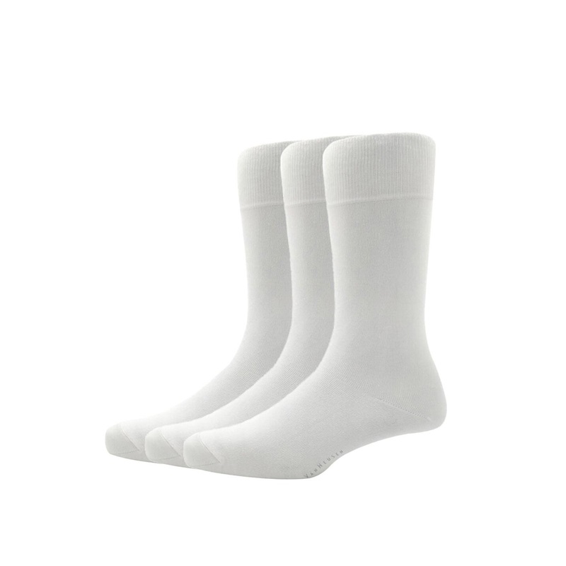 Van Heusen Men Pack Of 3 White Solid Calf-Length Socks