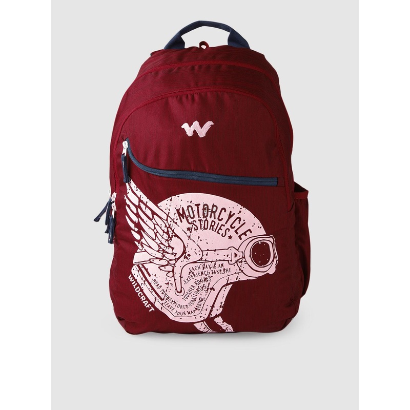 Wildcraft Unisex Red & White Graphic Blaze2 Helmet Backpack